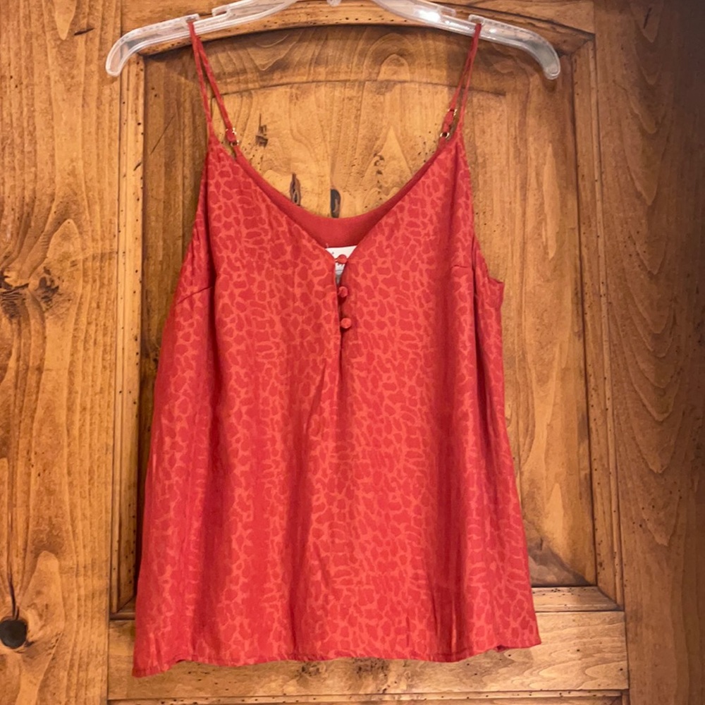 Silky Red Tank Top, Size XS